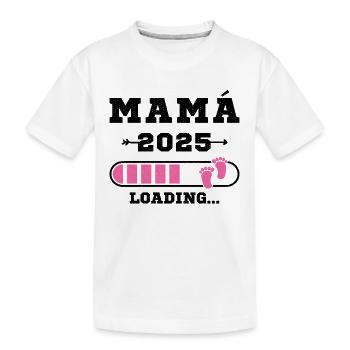 Maman 2025 future maman portant la grossesse - T-shirt bio Premium Enfant - blanc - Devant