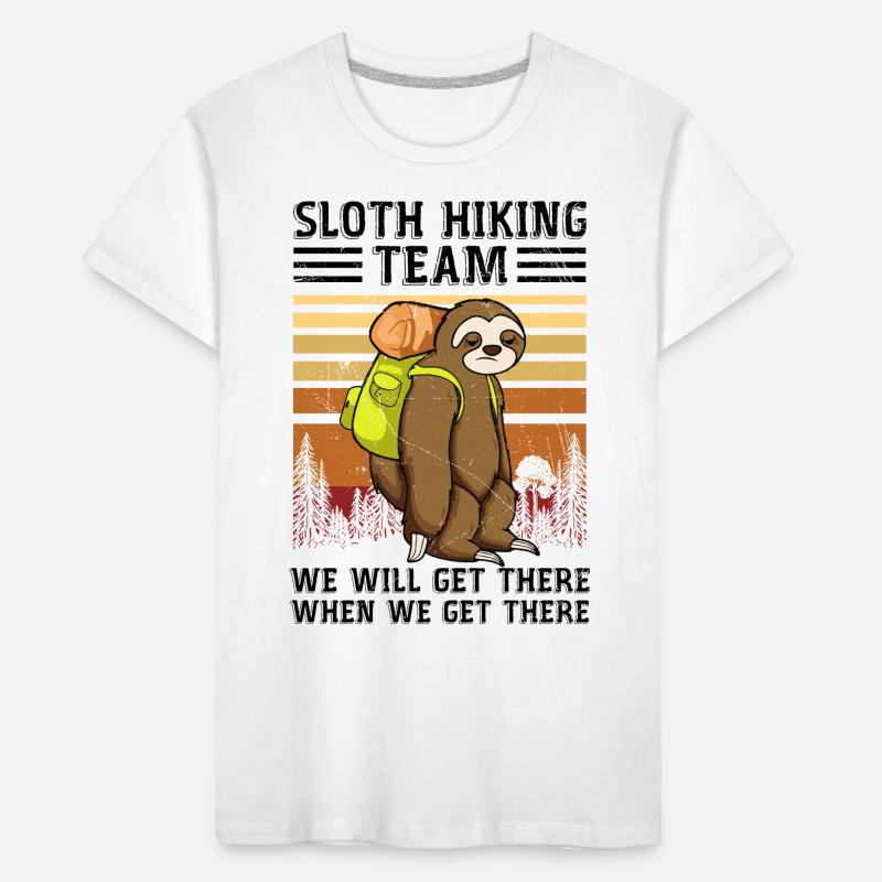 Sloth Hiking Team We Will Get There When We Get T-shirt bio Premium Enfant