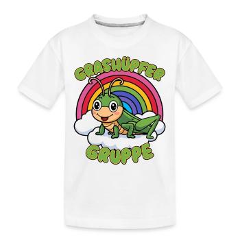 Süßes Grashüpfergruppe Kindergarten Gruppentier - Kinder Premium Bio T-Shirt - Weiß - Vorne