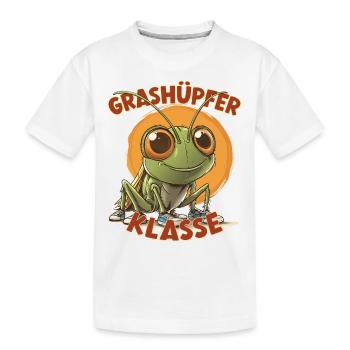 Cartoon Grashüpferklasse Grundschule Klassentier - Kinder Premium Bio T-Shirt - Weiß - Vorne