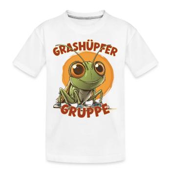 Cartoon Grashüpfergruppe Kindergarten Gruppentier - Kinder Premium Bio T-Shirt - Weiß - Vorne
