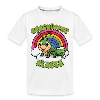 Süßes Grashüpferklasse Grundschule Klassentier - Kinder Premium Bio T-Shirt - Weiß - Vorne