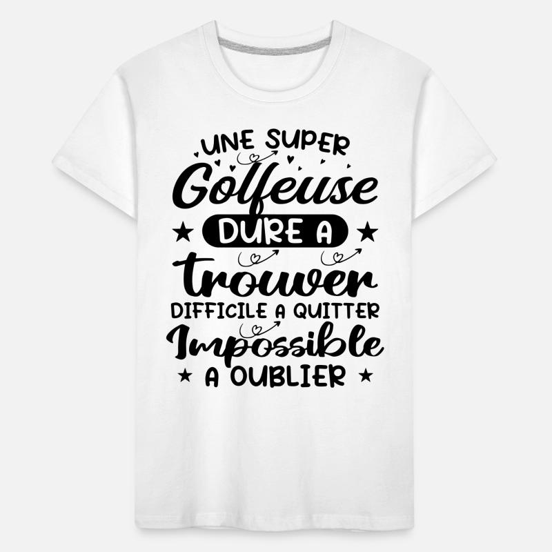 Une Super Golfeuse - Cadeau golfeuse T-shirt bio Premium Enfant