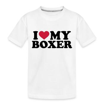 Boxer - Kinder Premium Bio T-Shirt - Weiß - Vorne