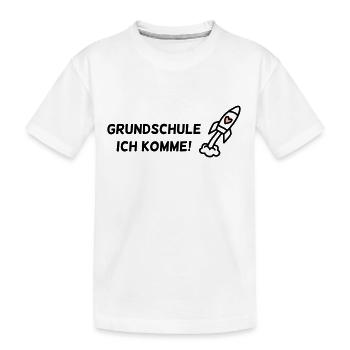 First Year Gift – Elementary School, I'm Coming! - Kids' Premium Organic T-Shirt - white - Front