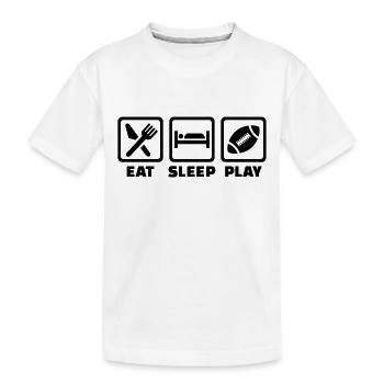 Football - Kinder Premium Bio T-Shirt - Weiß - Vorne