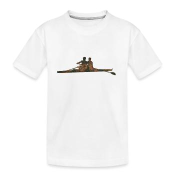 Rost Rudern - Kinder Premium Bio T-Shirt - Weiß - Vorne
