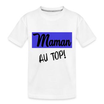 MAMAN. FÊTE DES MÈRES - T-shirt bio Premium Enfant - blanc - Devant