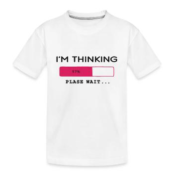 Je pense, s’il vous plaît attendre, barre de progression - T-shirt bio Premium Enfant - blanc - Devant
