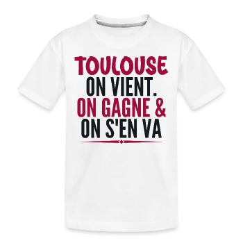 Rugby Toulouse Humour Cadeau Supporter Rugby - T-shirt bio Premium Enfant - blanc - Devant