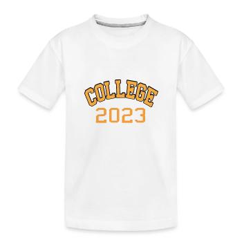 Classe de première année de l’université de 2023 Vie sur le campus - T-shirt bio Premium Enfant - blanc - Devant