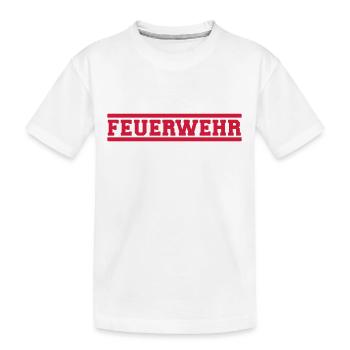 Feuerwehr - Kinder Premium Bio T-Shirt - Weiß - Vorne