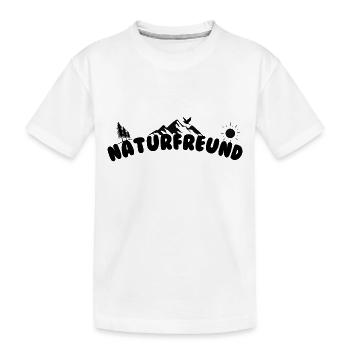 Amoureux de la nature Nature Forêt Montagnes Randonnée - T-shirt bio Premium Enfant - blanc - Devant