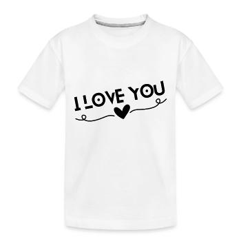 I love you - Kids' Premium Organic T-Shirt - white - Front