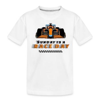 Race F1 Racing Car Motorsport Fan Sunday Raceday - Kids' Premium Organic T-Shirt - white - Front
