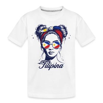 Drapeau Philippines Souvenir Femme Philippines - T-shirt bio Premium Enfant - blanc - Devant
