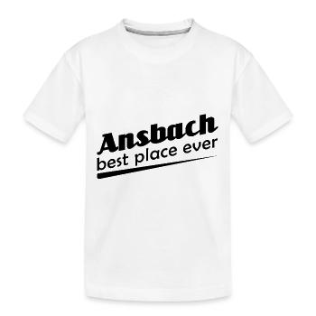 Ansbach - Stadt best place ever - Kinder Premium Bio T-Shirt - Weiß - Vorne