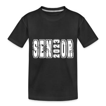 Senior Class of 2023 Bold Graduation Look - Kids' Premium Organic T-Shirt - black - Front