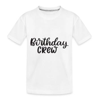 Birthday Crew Happy Birthday - Kinder Premium Bio T-Shirt - Weiß - Vorne