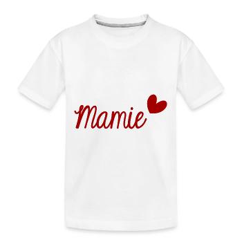 MAMIE. BONNE FÊTE MAMIE. SUPER MAMIE. FÊTE - T-shirt bio Premium Enfant - blanc - Devant