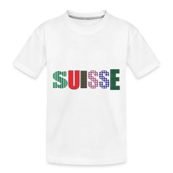 SUISSE. PAYS - T-shirt bio Premium Enfant - blanc - Devant
