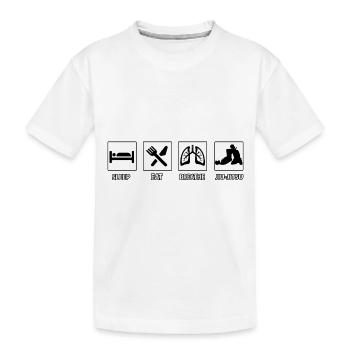 Brazilian Jiu-Jitsu BJJ - Kinder Premium Bio T-Shirt - Weiß - Vorne