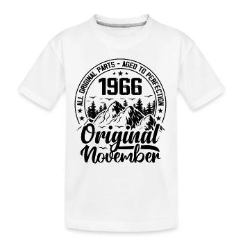 1966 November Original 58 Years Anniversary Gift - Kids' Premium Organic T-Shirt - white - Front