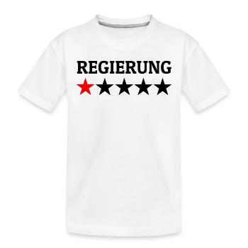 Regierung 1 Stern Bewertung - Kinder Premium Bio T-Shirt - Weiß - Vorne