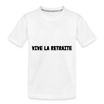RETRAITE. RETRAITE. RETRAITEE. RETRAITE - T-shirt bio Premium Enfant - blanc - Devant
