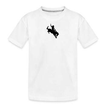 Rodeo Riding on a wild horse - Kids' Premium Organic T-Shirt - white - Front