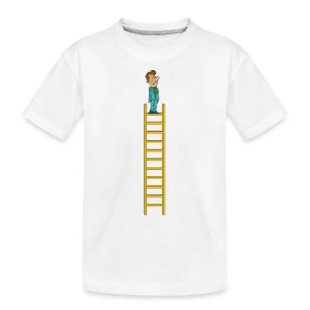 échelle d'escalade vélo échelle montée montagne s - T-shirt bio Premium Enfant - blanc - Devant