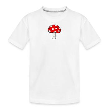 Mushroom Fly agaric Lucky Mushroom - Kids' Premium Organic T-Shirt - white - Front