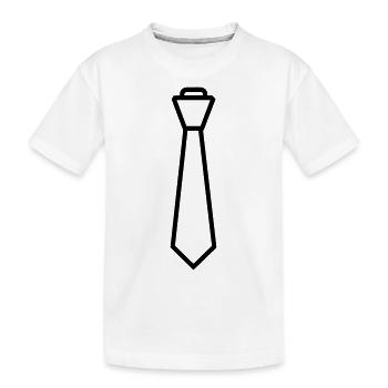Cravate - T-shirt bio Premium Enfant - blanc - Devant