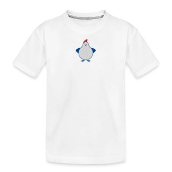 fette henne - Kinder Premium Bio T-Shirt - Weiß - Vorne
