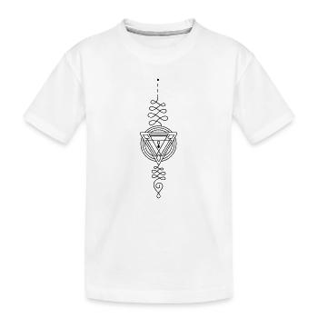 Totem secret – Géométrie mystique - T-shirt bio Premium Enfant - blanc - Devant