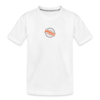 Tampon approuvé – 2 couleurs - T-shirt bio Premium Enfant - blanc - Devant