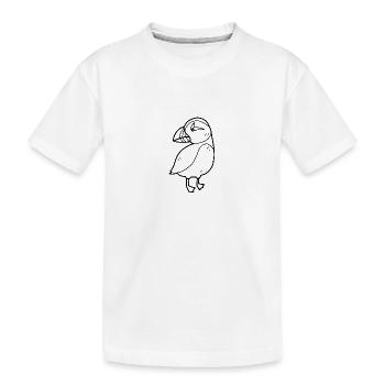 Papageitaucher Puffin - Kinder Premium Bio T-Shirt - Weiß - Vorne