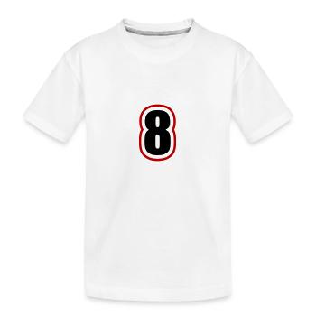 8 Zahl College - Kinder Premium Bio T-Shirt - Weiß - Vorne