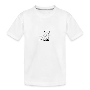 Niedlicher Fuchs als Vektorgrafik - Kinder Premium Bio T-Shirt - Weiß - Vorne