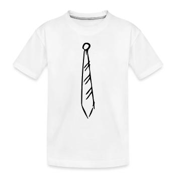Cravate - T-shirt bio Premium Enfant - blanc - Devant