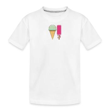 J’aime la crème glacée - T-shirt bio Premium Enfant - blanc - Devant