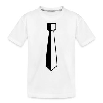 Cravate - T-shirt bio Premium Enfant - blanc - Devant