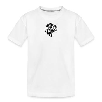 Fleurs heureuses - T-shirt bio Premium Enfant - blanc - Devant