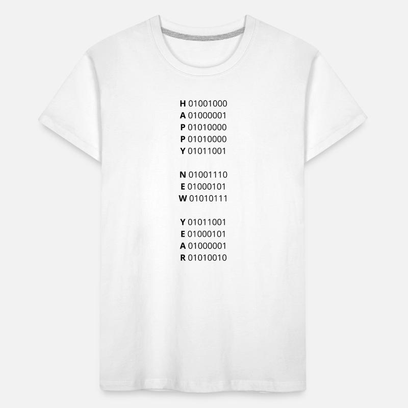 HAPPY NEW YEAR – binary code Kids' Premium Organic T-Shirt