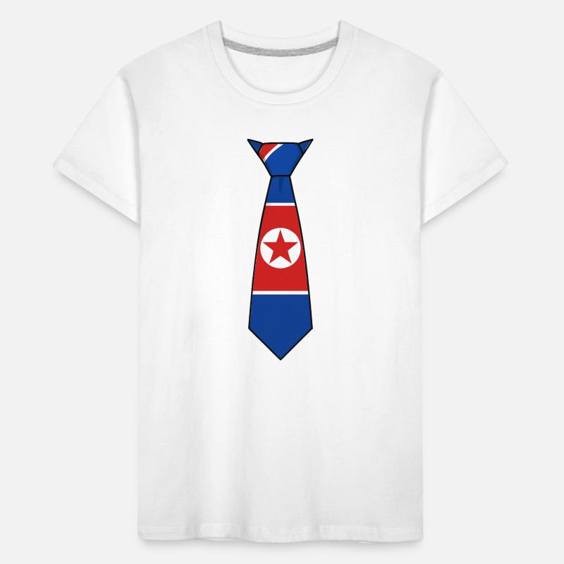 Cravate Corée du Nord – Conception du drapeau T-shirt bio Premium Enfant