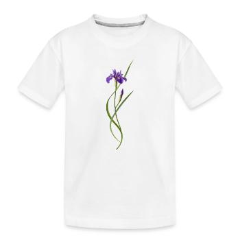 Iris dans le style zen japonais - T-shirt bio Premium Enfant - blanc - Devant