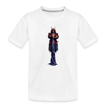 Nachtkriegerin mit Hornhelm - Kinder Premium Bio T-Shirt - Weiß - Vorne