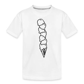 Eis Eiscreme Waffeleis Gelateria Eisdiele Gelato - Kinder Premium Bio T-Shirt - Weiß - Vorne