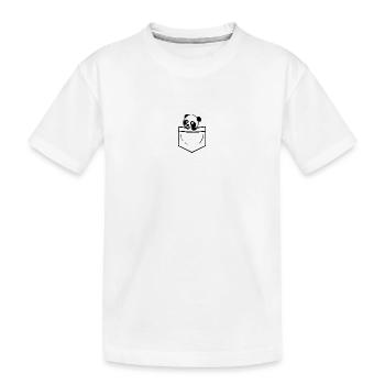 Panda sac chemise poche poche cadeau de poche - T-shirt bio Premium Enfant - blanc - Devant