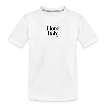 i love italy - Kids' Premium Organic T-Shirt - white - Front